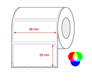 InkJet Label Rolls 56mm x 25mm Perforated for Inkjet Colour Label Printers