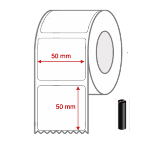 Thermal Transfer Label Rolls 50mm x 50mm Non Perforated for Desktop Label Printers