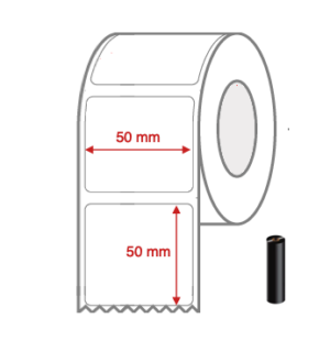 Thermal Transfer Label Rolls 50mm x 50mm Non Perforated for Desktop Label Printers