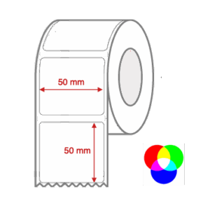 InkJet Label Rolls 50mm x 50mm Non Perforated for Inkjet Colour Label Printers