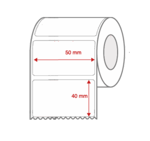 Direct Thermal Label Rolls 50mm x 40mm Non Perforated for Desktop Label Printers