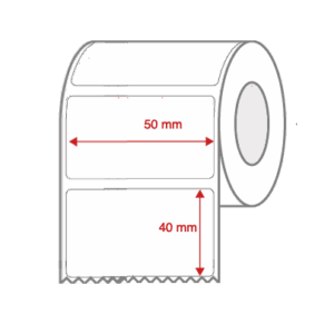 Direct Thermal Label Rolls 50mm x 40mm Non Perforated for Desktop Label Printers