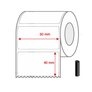 Thermal Transfer Label Rolls 50mm x 40mm Non Perforated for Desktop Label Printers