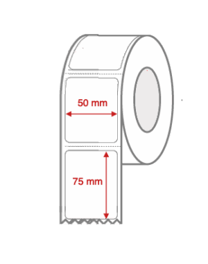 Direct Thermal Label Rolls 50mm x 75mm Perforated for Desktop Label Printers