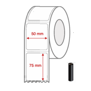 Thermal Transfer Label Rolls 50mm x 75mm Perforated for Desktop Label Printers
