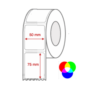 InkJet Label Rolls 50mm x 75mm Perforated for Inkjet Colour Label Printers