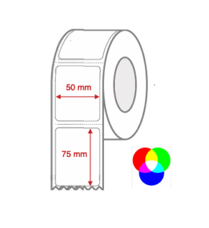 InkJet Label Rolls 50mm x 75mm Perforated for Inkjet Colour Label Printers