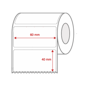 Direct Thermal Label Rolls 60mm x 40mm Non Perforated for Desktop Label Printers