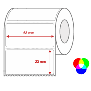 InkJet Label Rolls 63mm x 23mm Perforated for Inkjet Colour Label Printers