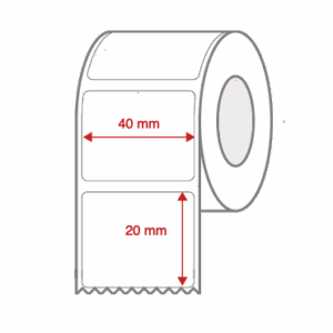 Direct Thermal Label Rolls 40mm x 20mm Non Perforated for Desktop Label Printers