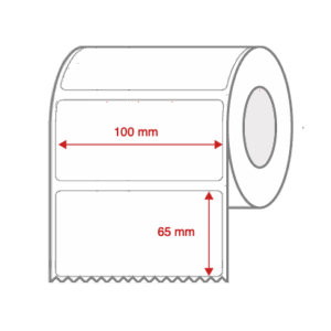 Direct Thermal Label Rolls 100mm x 65mm Non Perforated for Desktop Label Printers
