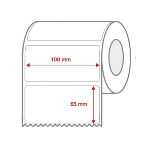 Direct Thermal Label Rolls 100mm x 65mm Non Perforated for Desktop Label Printers
