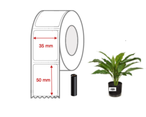 Nursery Synthetic Label Rolls 35mm x 50mm NON Perforated for Desktop Label Printers