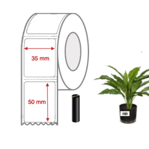 Nursery Synthetic Label Rolls 35mm x 50mm NON Perforated for Desktop Label Printers