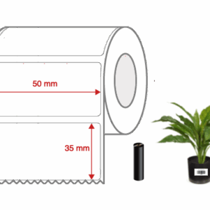 Nursery Synthetic Label Rolls 50mm x 35mm NON Perforated for Desktop Label Printers