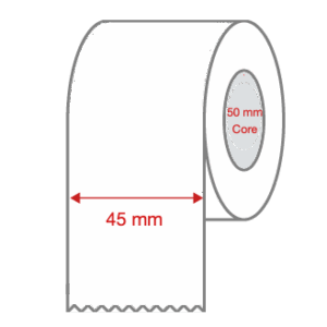 Inkjet Continuous Label Roll - 45mm X 30 Meter Long x 50mm Core