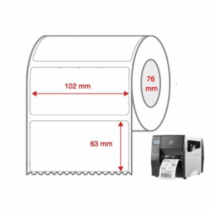 Cabinetry Label Rolls 102mm x 63mm x 76mm Direct Thermal Removable