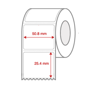 Direct Thermal Label Rolls 50.8mm x 25.4mm Perforated for Desktop Label Printers