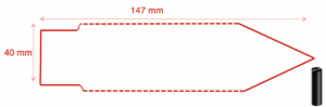 147mm x 40mm x 76mm Nursery and Garden Pot Plant Tags - Plasnet - Perforated
