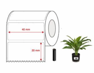 Nursery Synthetic Label Rolls 40mm x 20mm Perforated for Desktop Label Printers