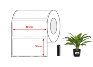 Nursery Synthetic Label Rolls 40mm x 60mm NON Perforated for Desktop Label Printers
