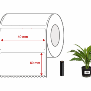 Nursery Synthetic Label Rolls 40mm x 60mm NON Perforated for Desktop Label Printers