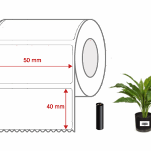 Nursery Synthetic Label Rolls 50mm x 40mm Perforated for Desktop Label Printers