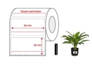 Nursery Synthetic Label Rolls 50mm x 40mm Tamper Proof for Desktop Label Printers