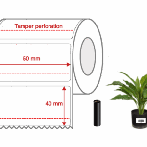 Nursery Synthetic Label Rolls 50mm x 40mm Tamper Proof for Desktop Label Printers