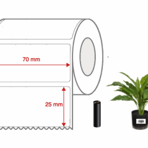 Nursery Synthetic Label Rolls 70mm x 25mm Perforated for Desktop Label Printers