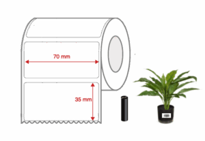 Nursery Synthetic Label Rolls 70mm x 35mm Perforated for Desktop Label Printers