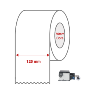 OKI PRO 125mm x 120m Laser Synlite Synthetic Label Roll Pro1050 Pro1040