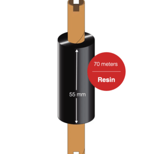 Premium Resin Thermal Ribbon 55mm wide x 70 meters long - For 4 inch Printers  R5570-4i