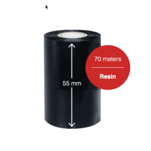 Premium Resin 2 inch Thermal Ribbon 55mm wide x 70 meters long - 10 x Ribbons R5570