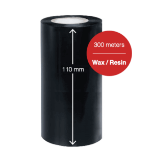 Premium Wax / Resin Thermal Ribbon 110mm wide x 300 meters long WR110300