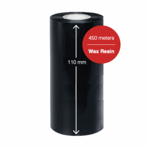 Premium Wax Resin Ribbon 110mm x 450 meter For Industrial Label Printers