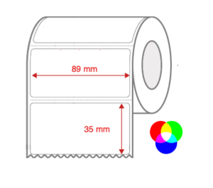 InkJet Label Rolls 89mm x 35mm Perforated for Inkjet Colour Label Printers