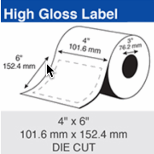 Epson Inkjet Label Roll 101.6mm x 152.4mm x 76mm Core (2 Rolls of 700) Paper Gloss C60GD003