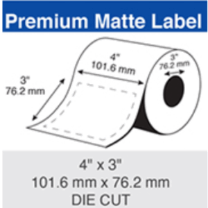 Epson Inkjet Label Roll 101.6mm x 76.2mm x 76mm Core (2 Rolls of 1,500) Paper Matte C60MD002