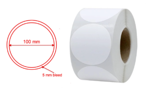 100x100 circle label inkjet