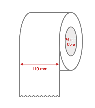 8116 110mm wide InkJet Label Roll Continuous 1